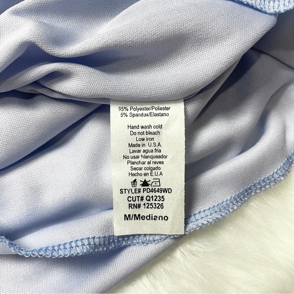 New Windsor Baby Blue Drawn To You One Shoulder Drawstring Mini Dress Size M - Picture 9 of 9